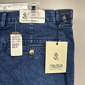 Vintage Nautica Pleated Keel Jens Mens Size 40x32L New Deadstock Pants Indigo